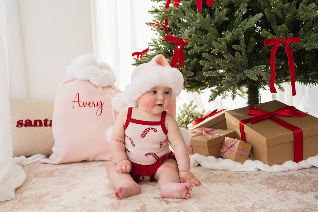 Knit Santa Hat | Baby Pink | PRE-ORDER