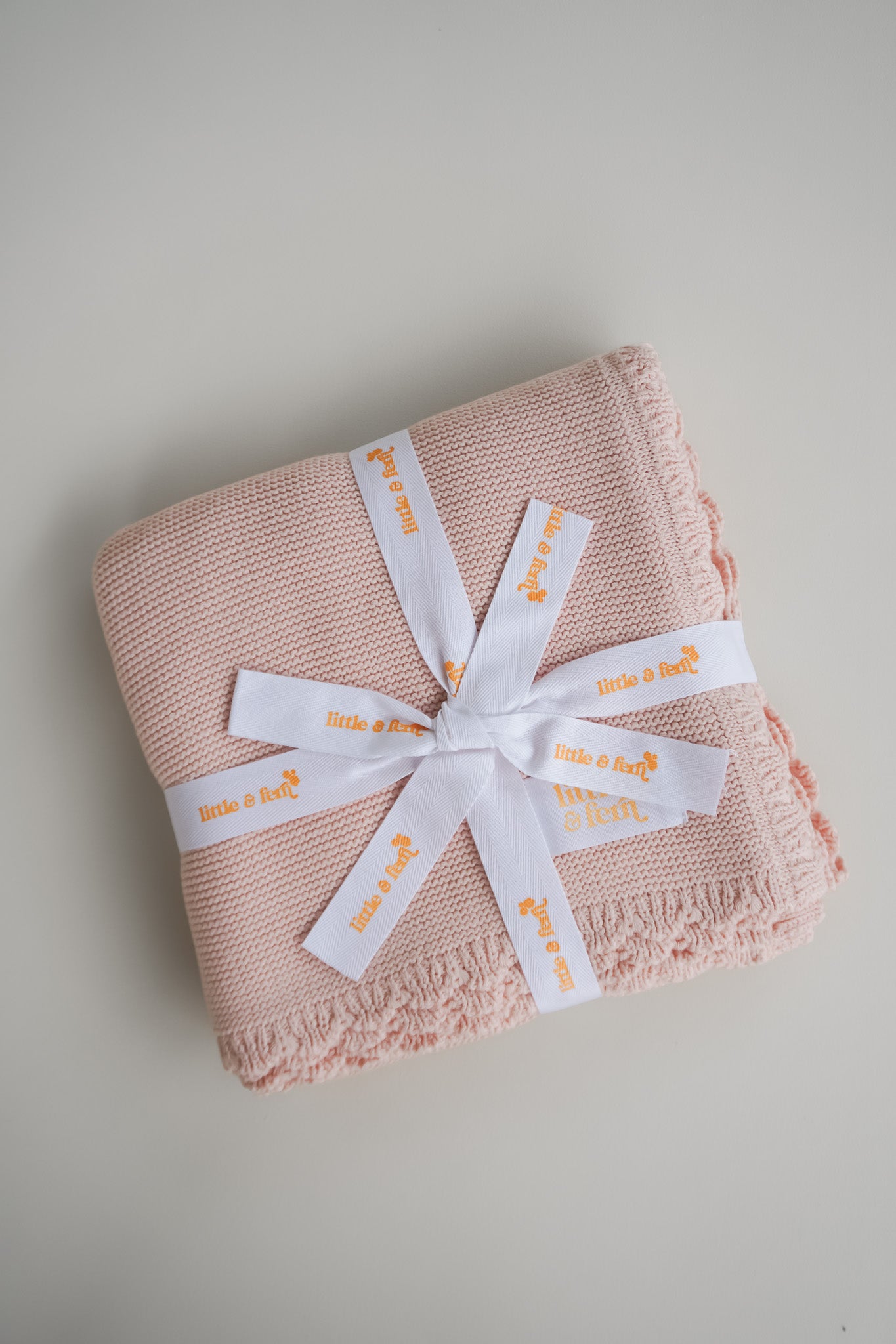 Peach buy Knit Baby Blanket