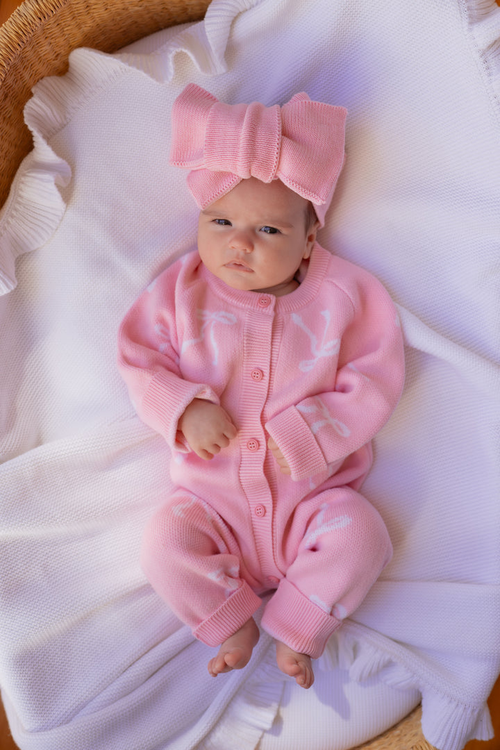 Knit Classic Romper | Milk Bows