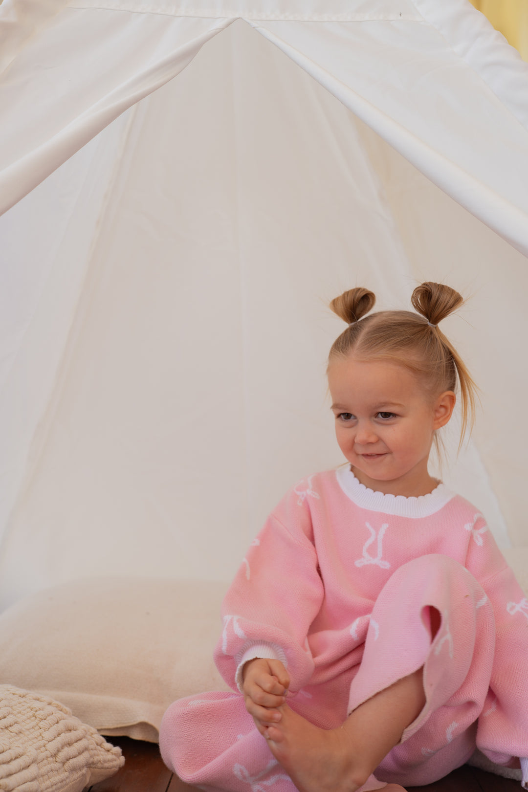 Knit Set | White bows