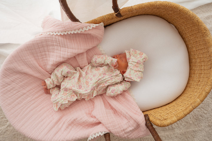 Frill Zip Romper | Garden Floral