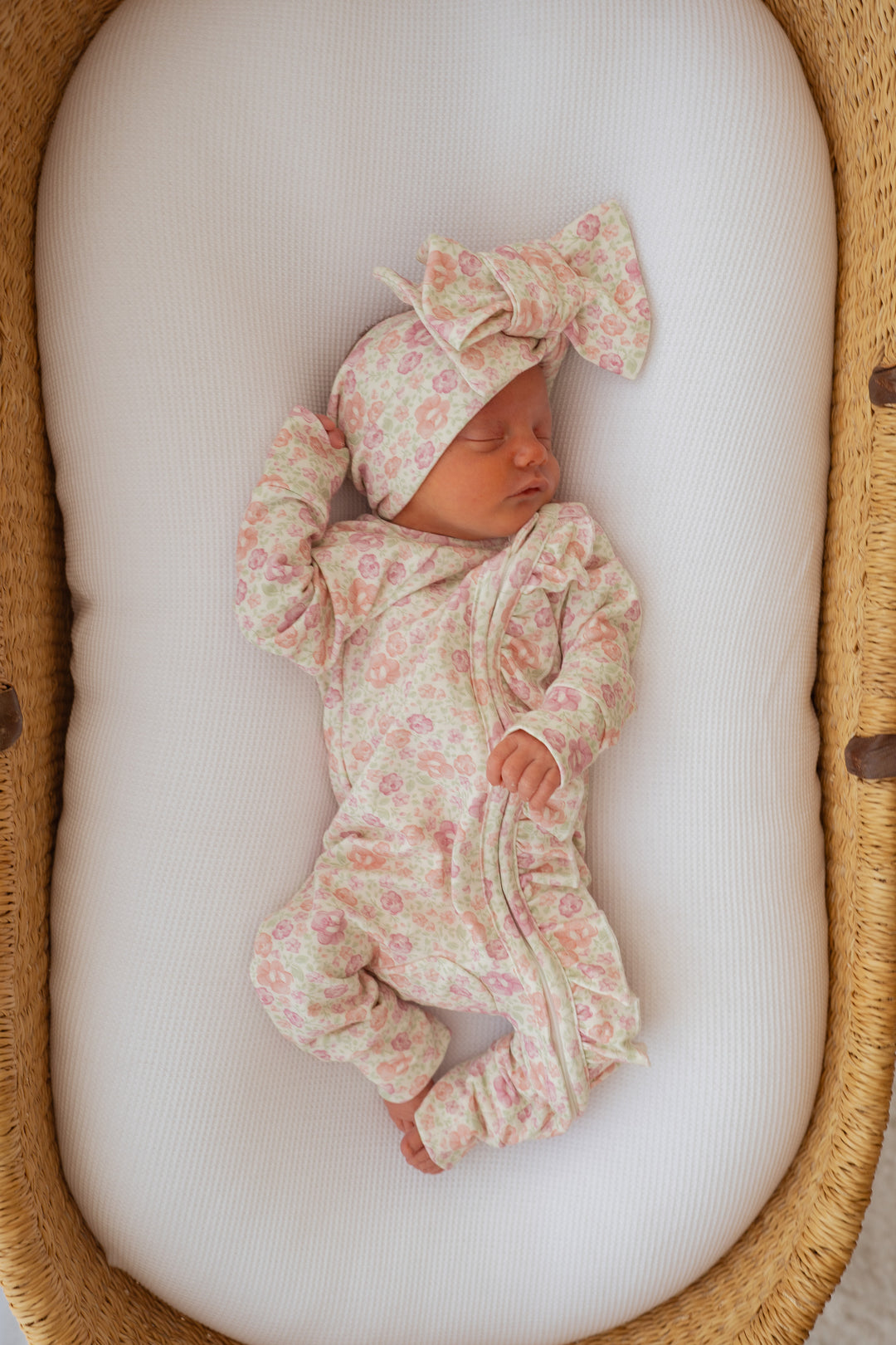 Frill Zip Romper | Garden Floral