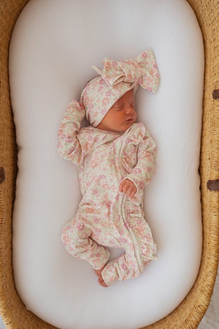 Frill Zip Romper | Garden Floral