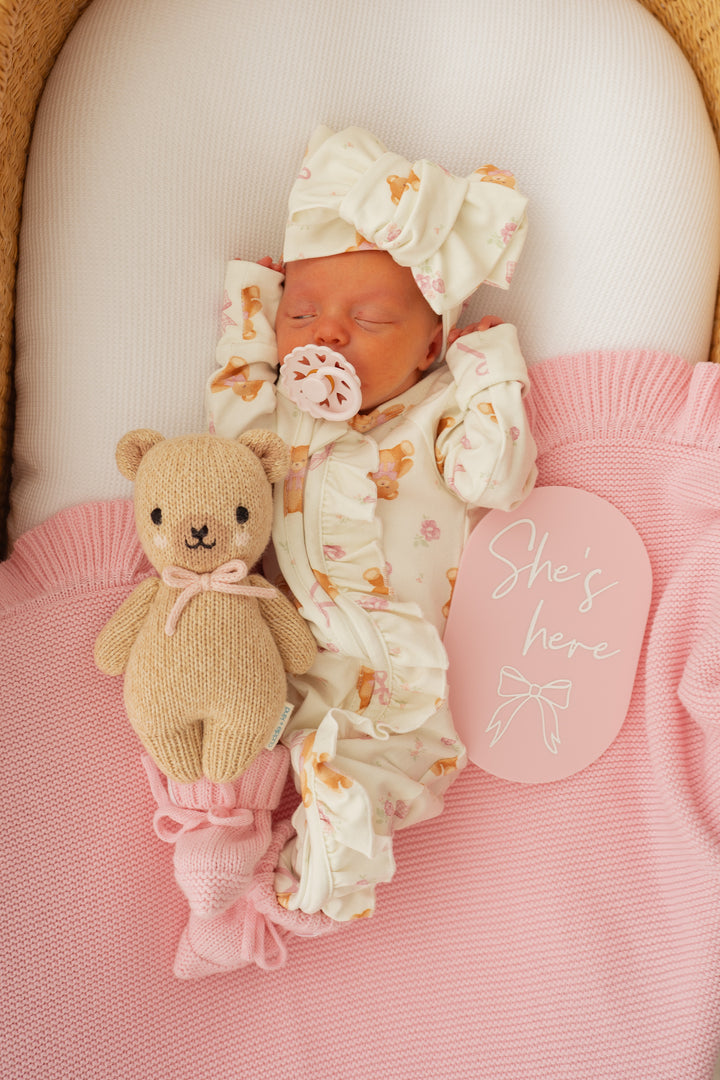 Oversized Topknot | Pink Teddies