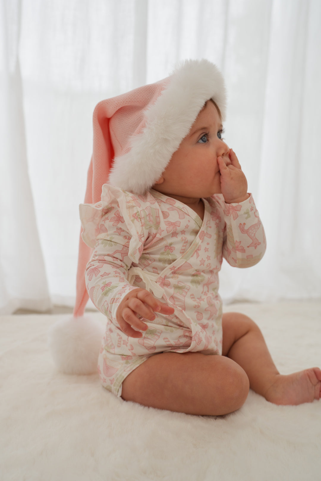 Kimono Onesie Santa Baby – Little and Fern