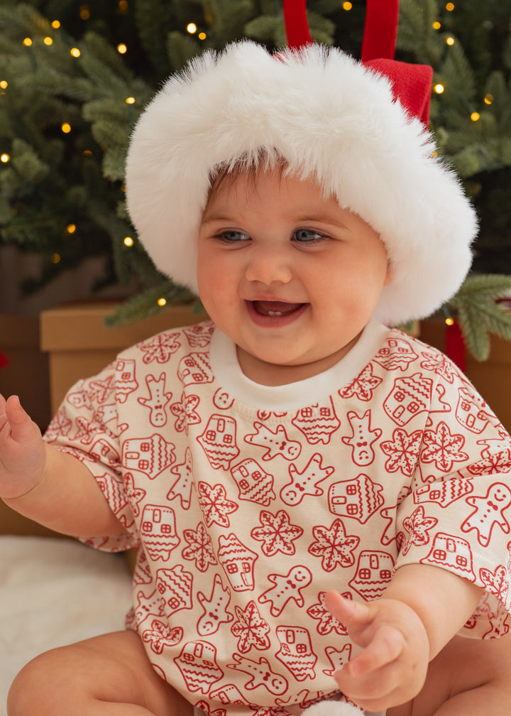 Oversized T-Shirt Romper | Gingerbread