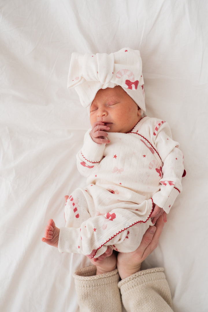 Kimono Romper | Candy Cane Bows | PRE-ORDER