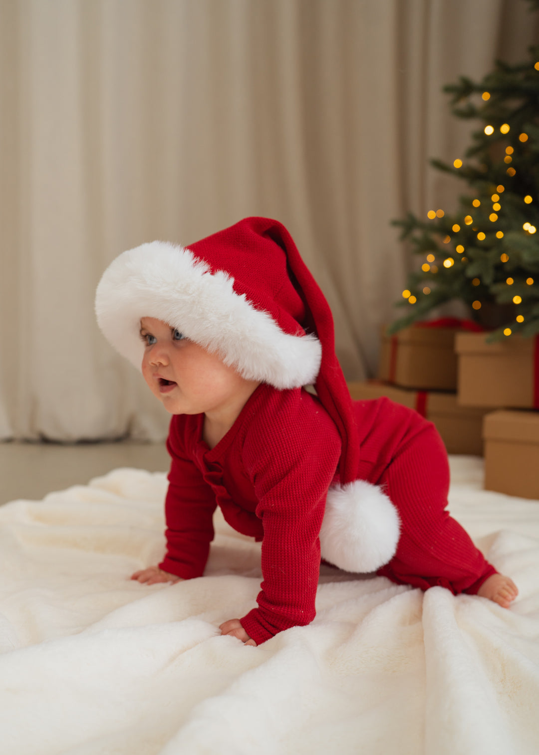 Frill Zip Romper | Rudolph | PRE-ORDER