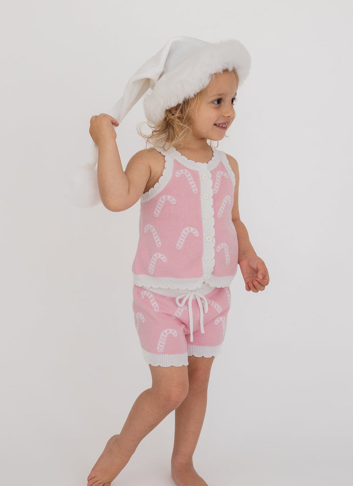 Knitted Shirt | Pink Candy Canes | PRE-ORDER