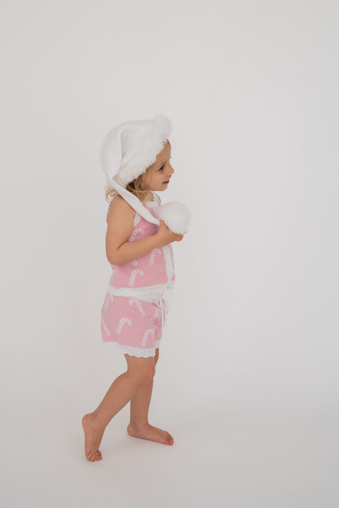 Knitted Shirt | Pink Candy Canes | PRE-ORDER