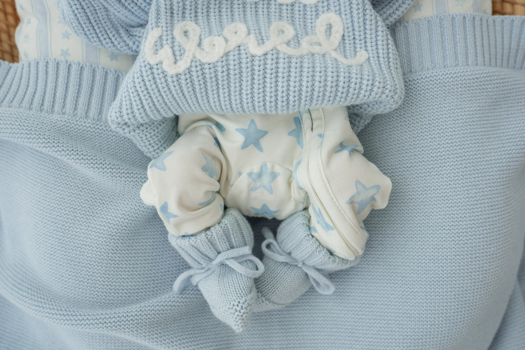 Knitted Booties | Sky Blue