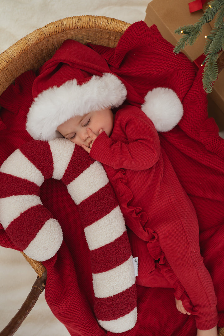 Frill Zip Romper | Rudolph Waffle