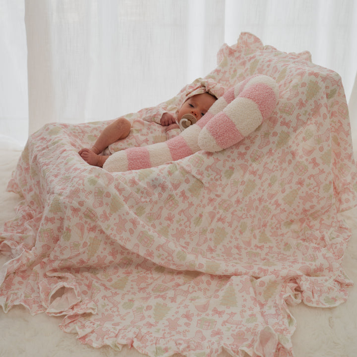 Frill Muslin Blanket | Santa Baby