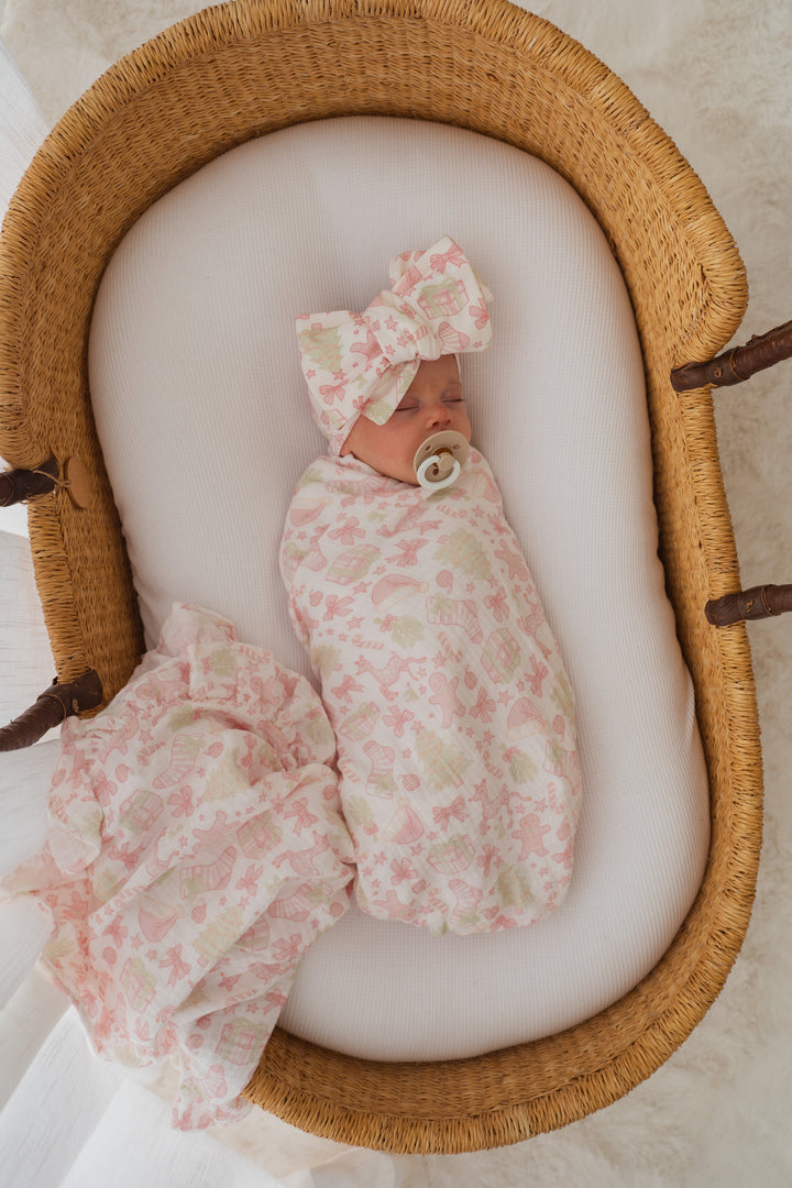 Frill Muslin Blanket | Santa Baby