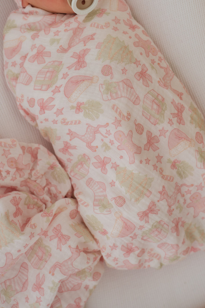 Frill Muslin Blanket | Santa Baby