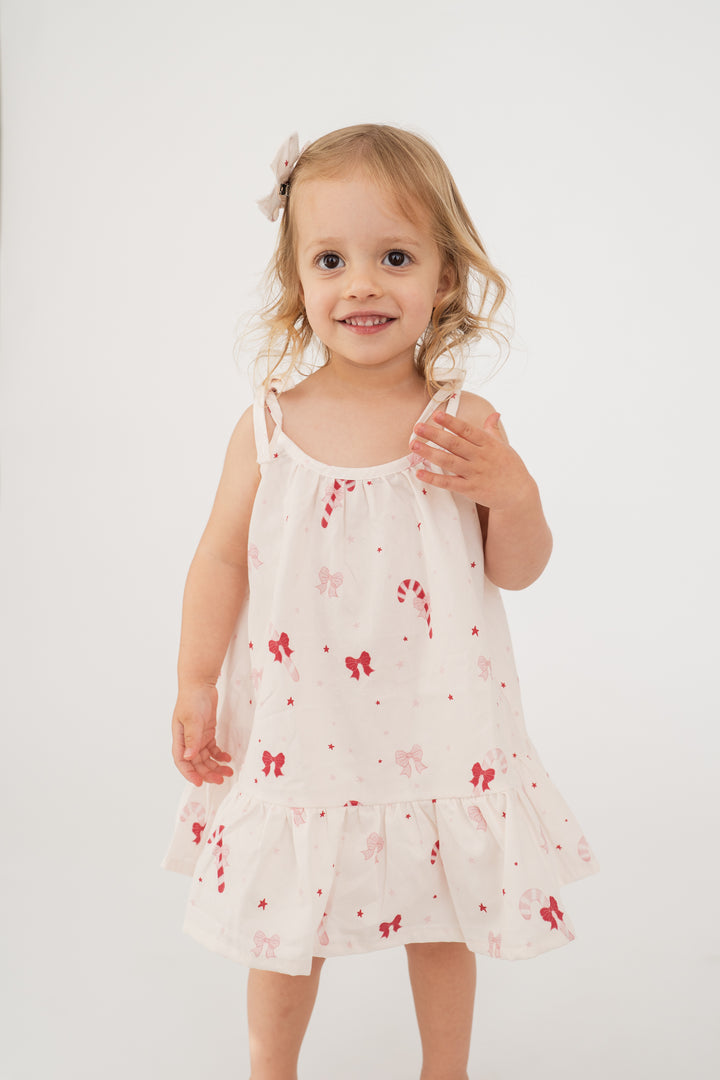 Tie Dress | Candy Cane Bows | PRE-ORDER