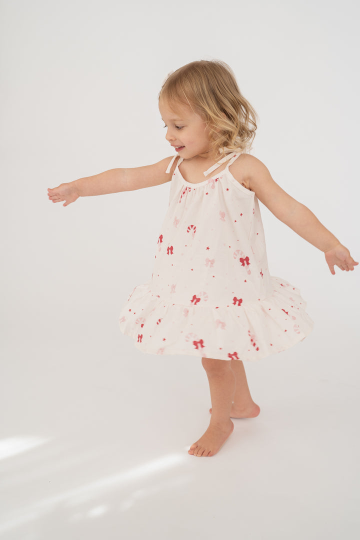 Tie Dress | Candy Cane Bows | PRE-ORDER
