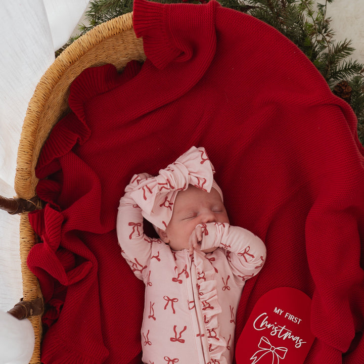 Oversized Topknot | Red Bows