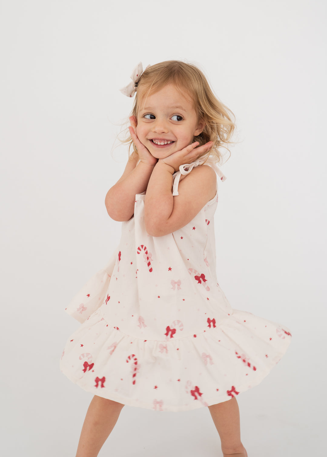 Tie Dress | Candy Cane Bows | PRE-ORDER