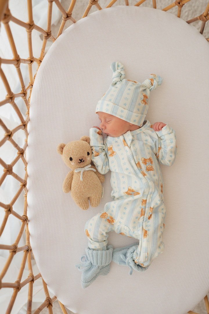 Zip Romper | Blue Teddies