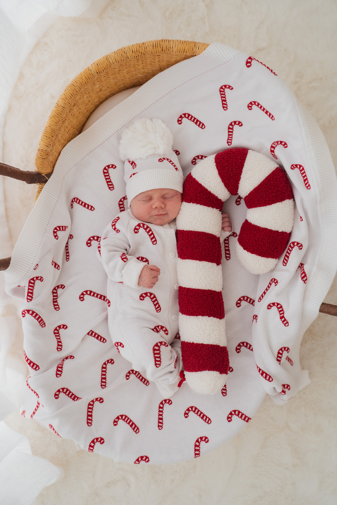 Knit Classic Romper | Candy Cane