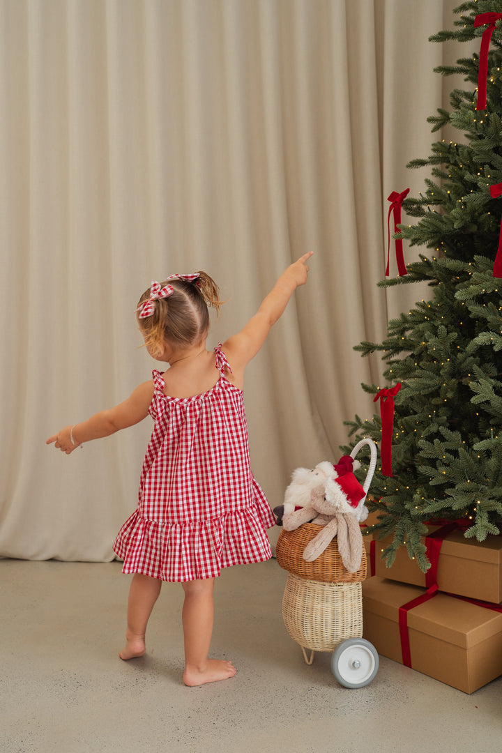 Tie Dress | Red Gingham