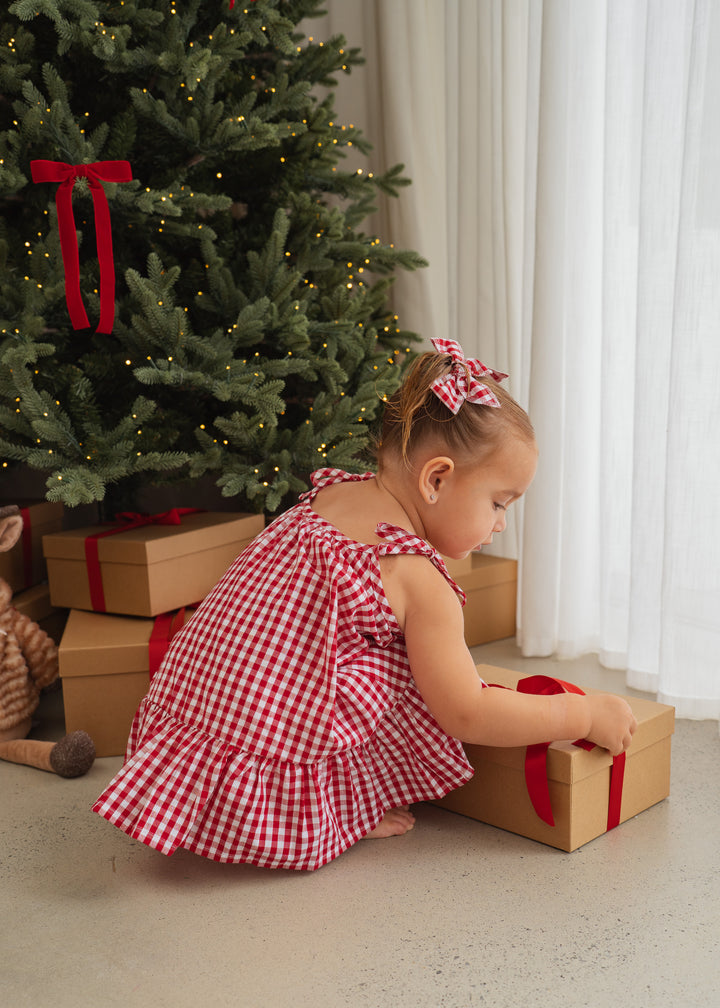 Tie Dress | Red Gingham