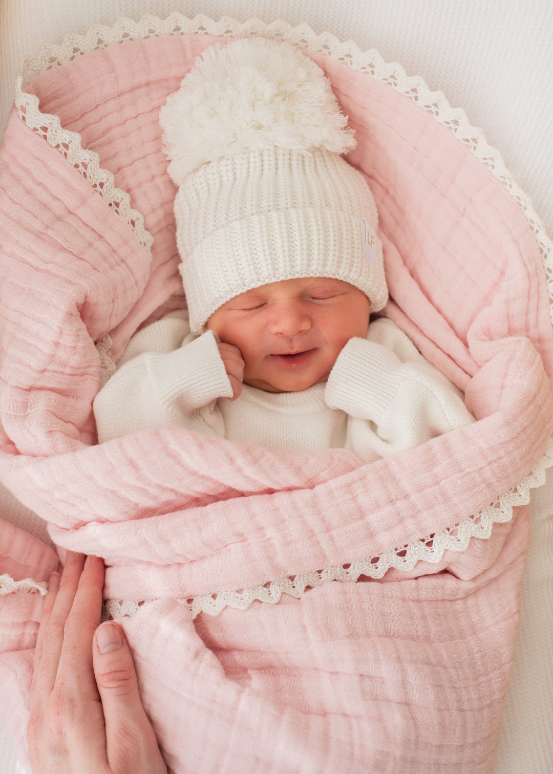 Knitted Pom Beanie | Ivory
