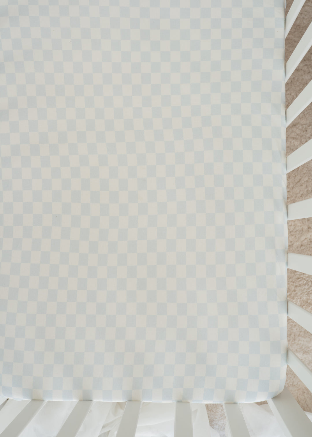 Cot Sheet | Blue Checker