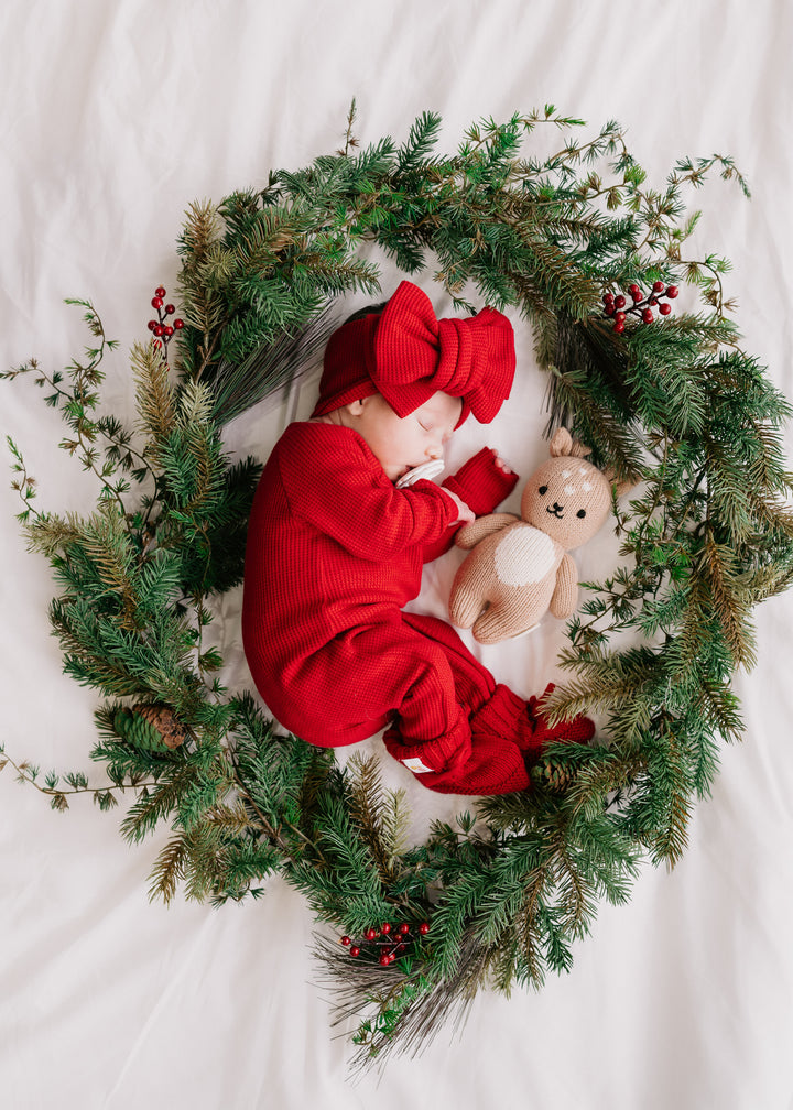 Frill Zip Romper | Rudolph Waffle