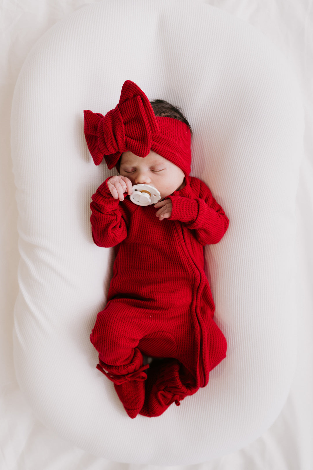 Zip Romper | Rudolph Waffle (NO FRILL)