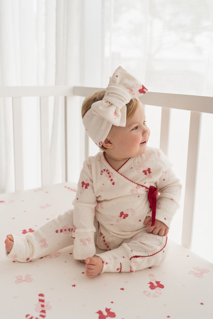 Kimono Romper | Candy Cane Bows | PRE-ORDER
