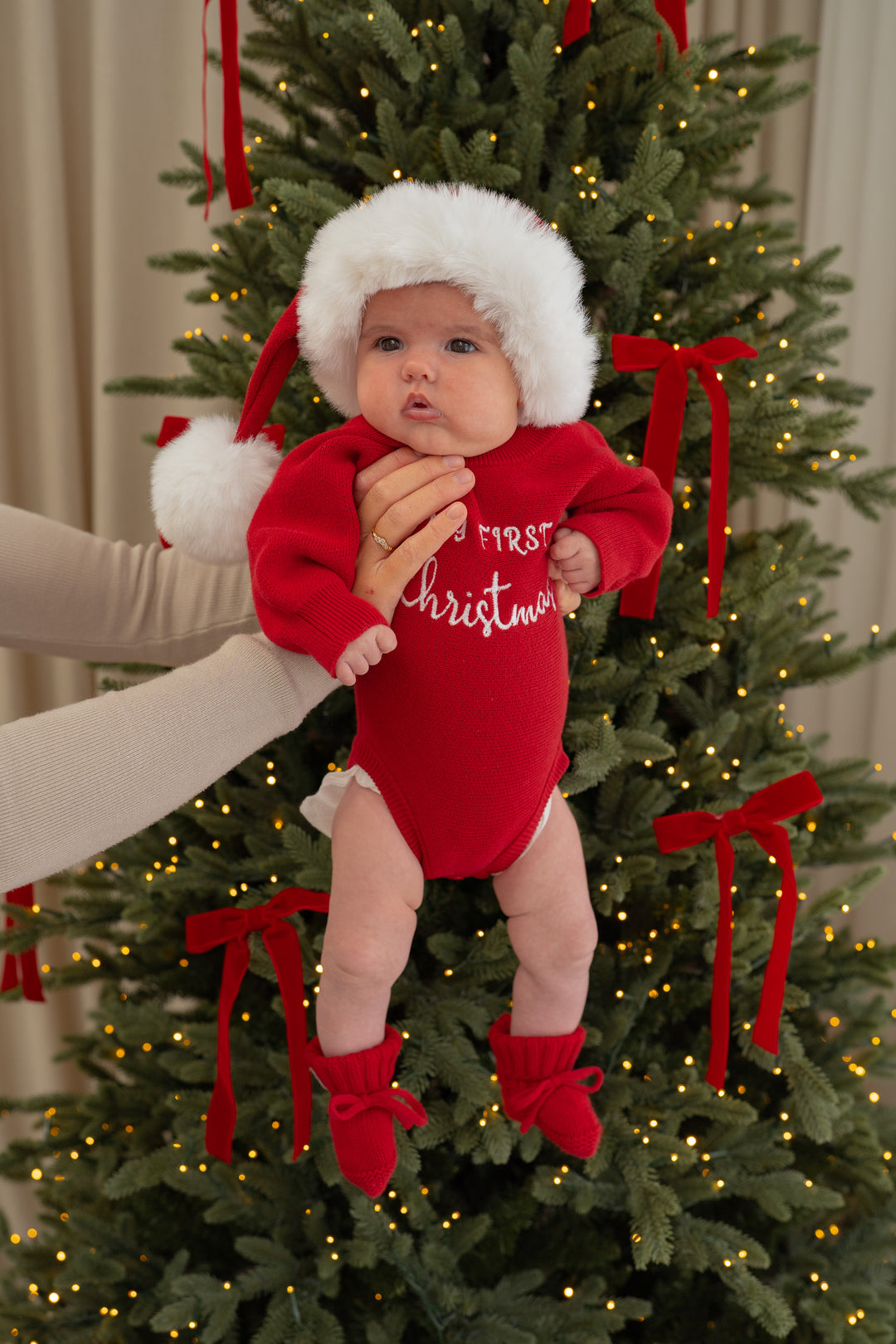'My First Christmas' Knit Romper | Rudolph