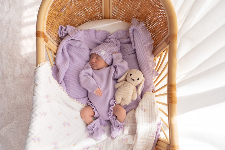 Gauze Lace Blanket | Lilac Floral
