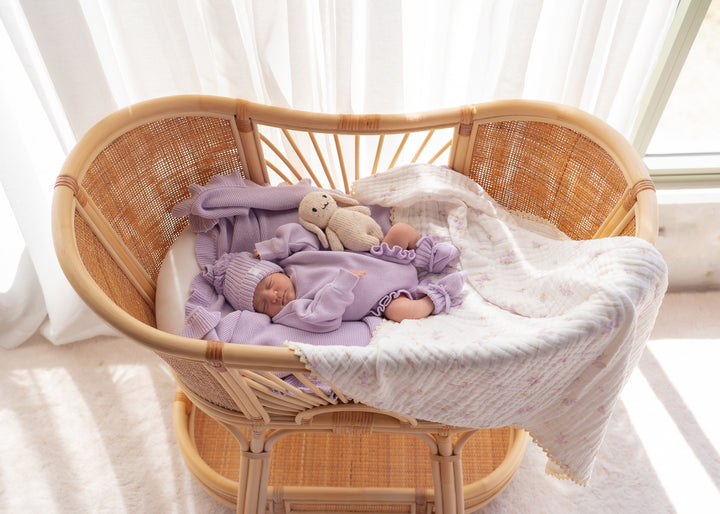Gauze Lace Blanket | Lilac Floral