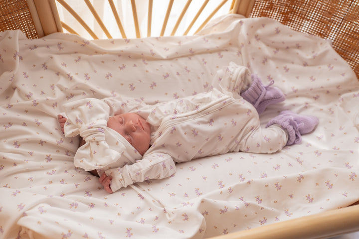 Frill Zip Romper | Lilac Meadow