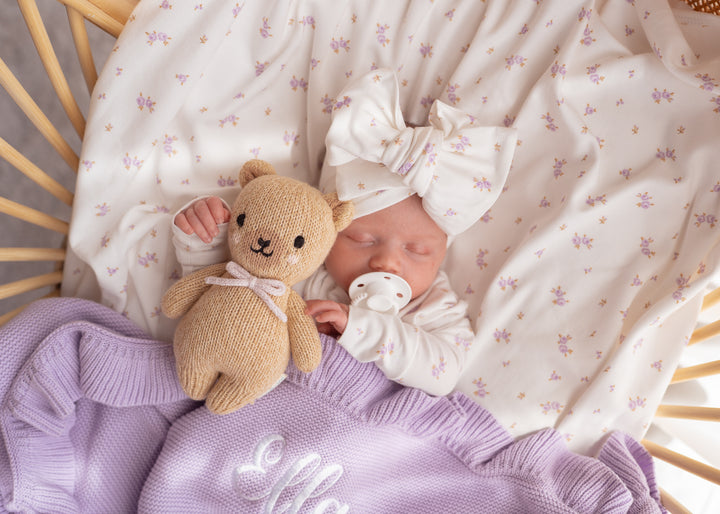 Frill Knit Blanket | Pastel Lilac