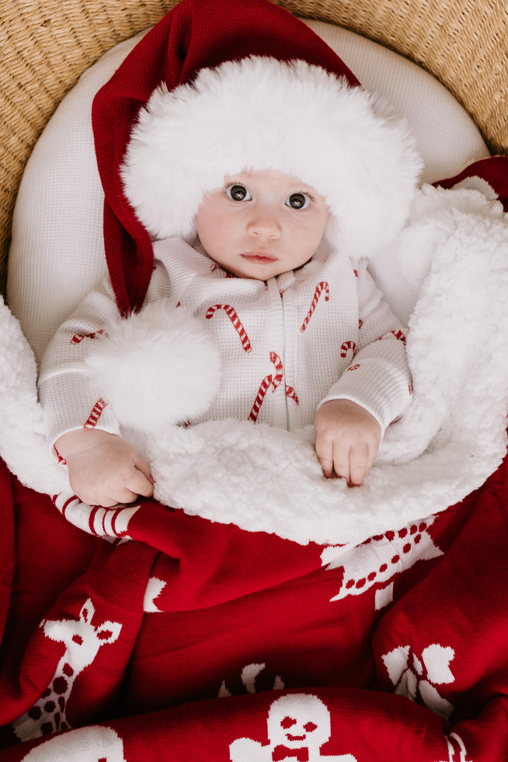 Knit Santa Hat | Rudolph Red *ADULT SIZE ONLY*