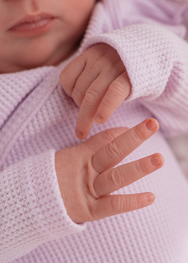 Kimono Onesie | Pastel Lilac Waffle