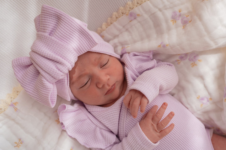Kimono Onesie | Pastel Lilac Waffle