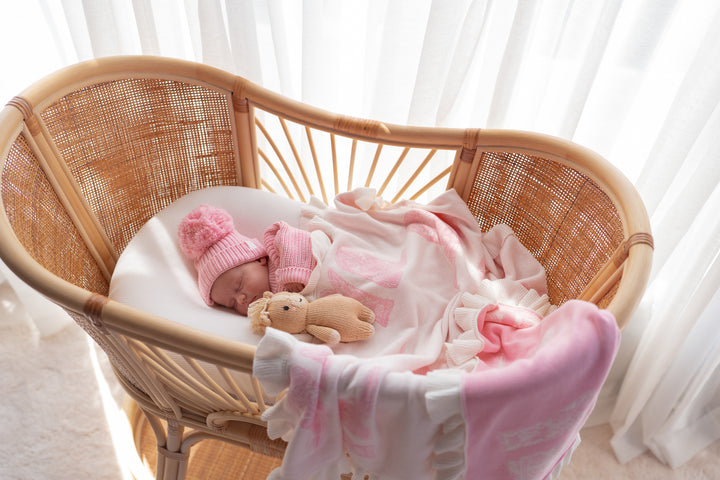 Knit Blanket | Pink Cowgirl Boots