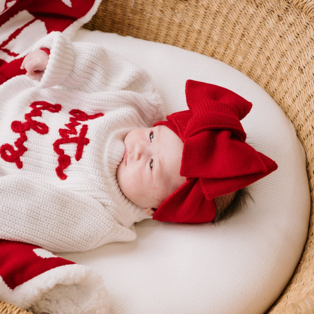 Knit Oversized Topknot | Rudolph