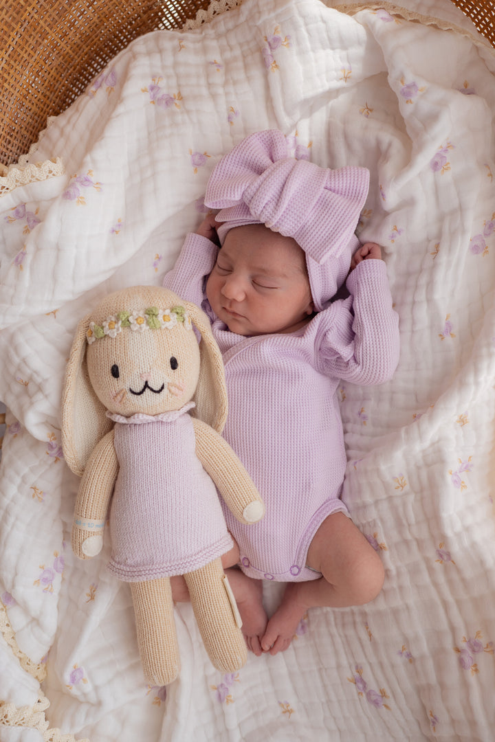 Kimono Onesie | Pastel Lilac Waffle