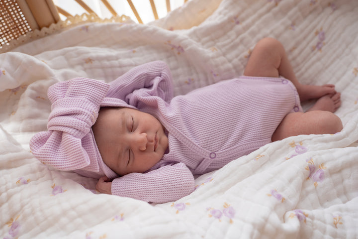 Kimono Onesie | Pastel Lilac Waffle