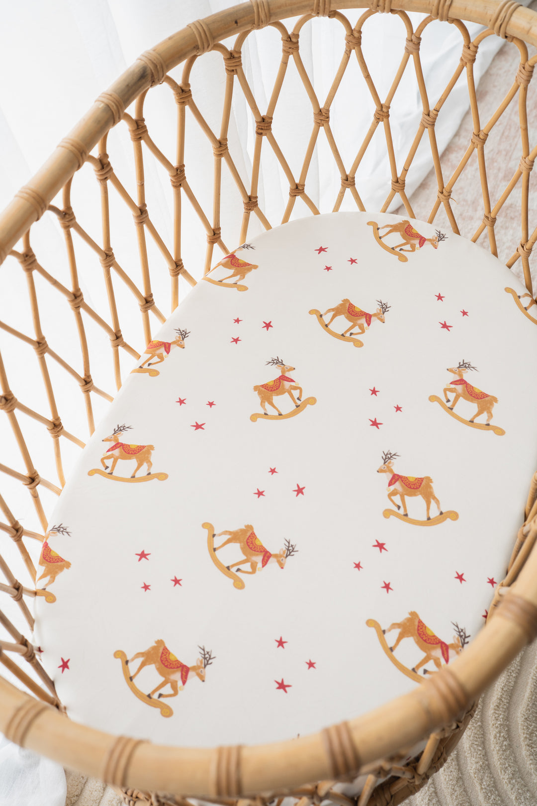 Bassinet Sheet | Rocking Reindeer | PRE-ORDER