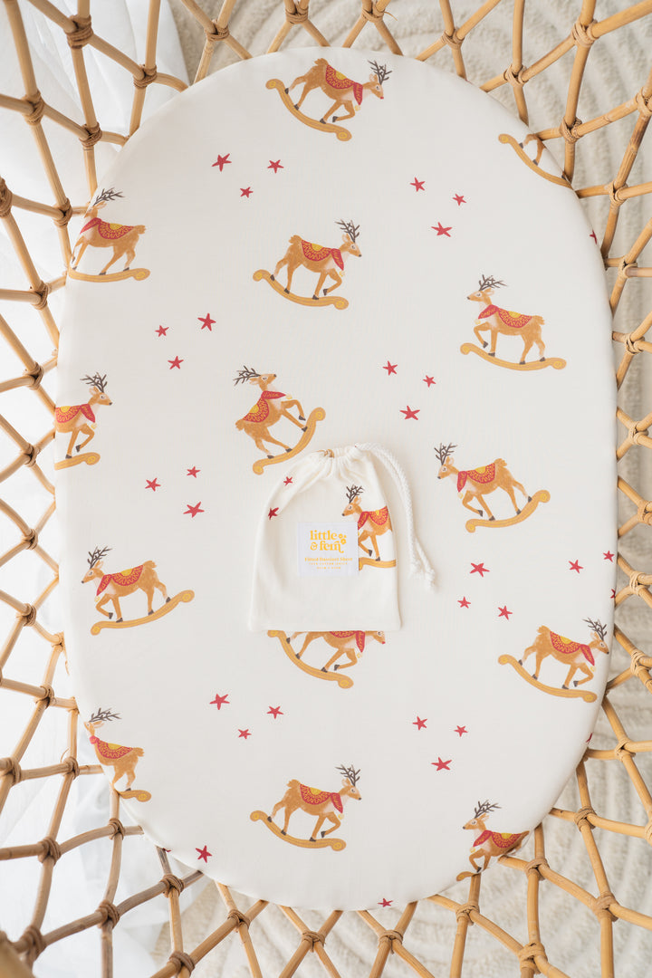 Bassinet Sheet | Rocking Reindeer | PRE-ORDER