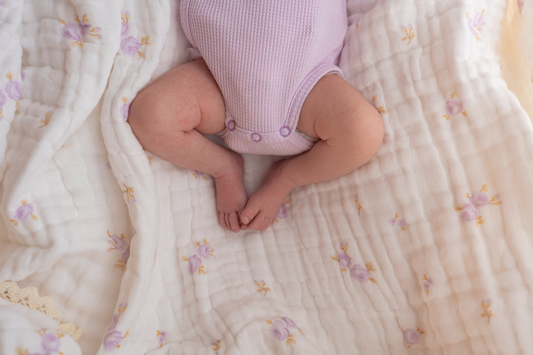 Kimono Onesie | Pastel Lilac Waffle