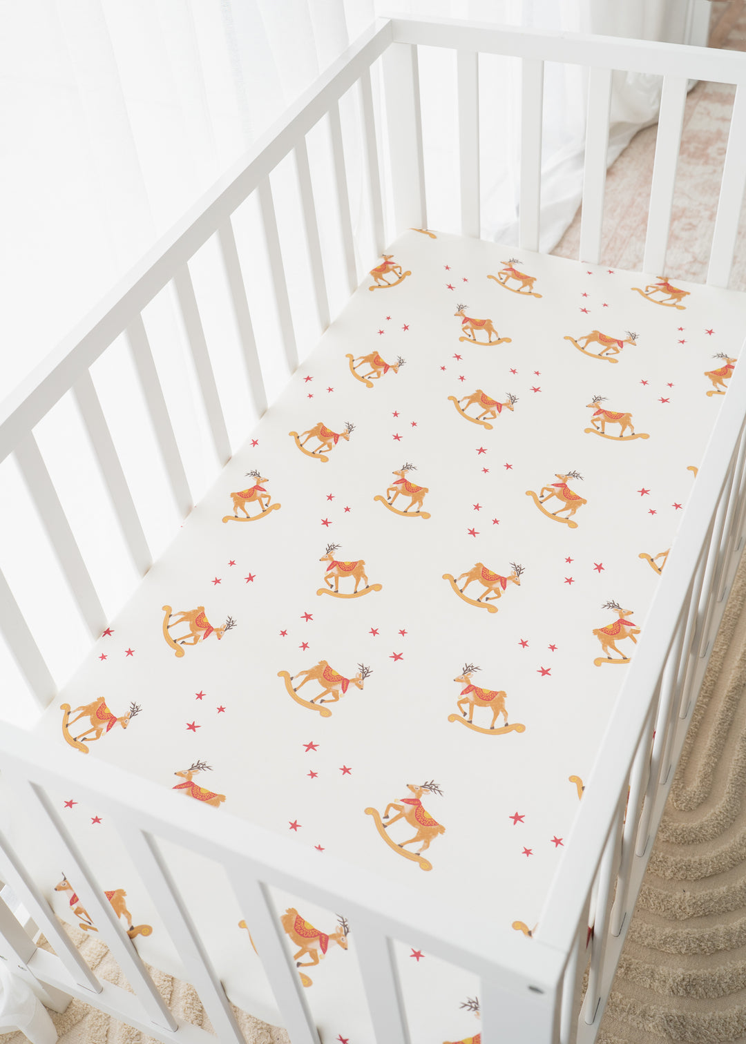 Cot Sheet | Rocking Reindeer | PRE-ORDER