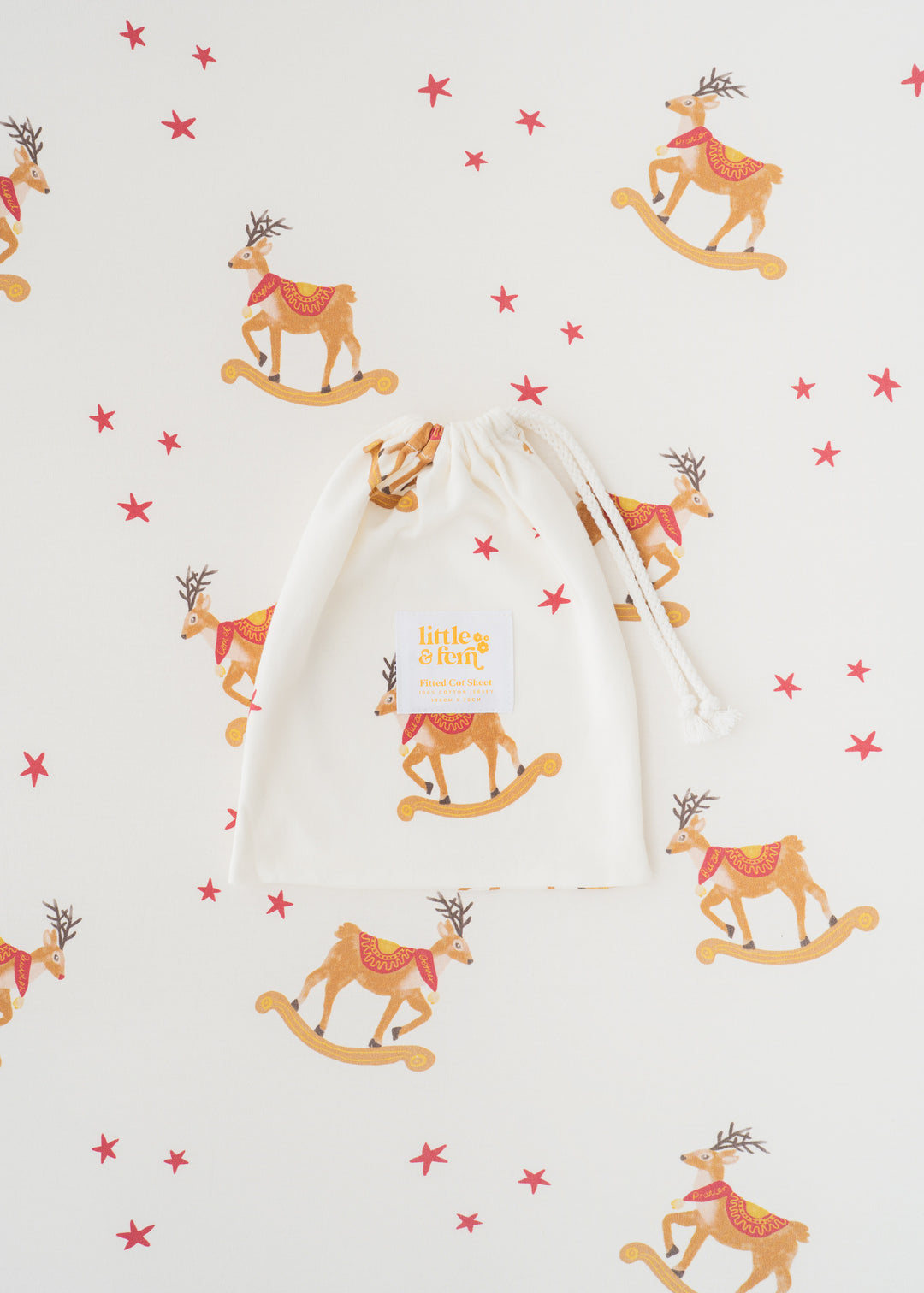 Cot Sheet | Rocking Reindeer | PRE-ORDER