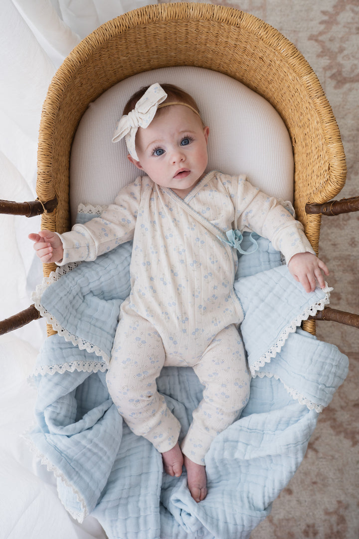 Essential Kimono Romper | Paisley Blue